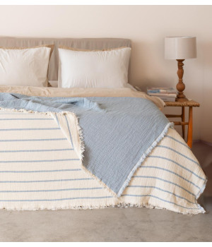 Муслінове покривало Moss Exclusive Muslin 230 х 250 см. Mavi Муслінове покривало Moss Exclusive Muslin 230 х 250 см. Mavi