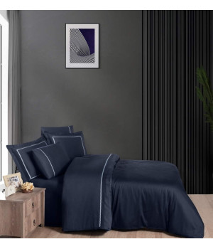 Постільна білизна First Choice V.I.P Satin Moonlight 200 х 220 см Pierre Navy Blue Постільна білизна First Choice V.I.P Satin Moonlight 200 х 220 см Pierre Navy Blue