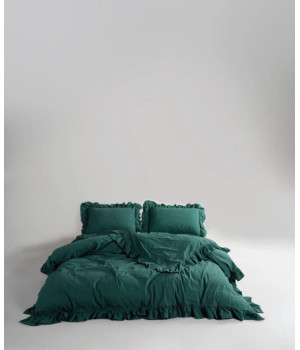 Постільна білизна Limasso Stonewashed Exclusive200 х 220 см Dark Green Постільна білизна Limasso Stonewashed Exclusive200 х 220 см Dark Green