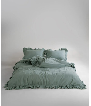 Постільна білизна Limasso Stonewashed Exclusive200 х 220 см Natural Green Постільна білизна Limasso Stonewashed Exclusive200 х 220 см Natural Green