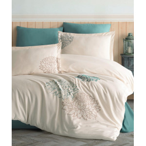 Комплект постільної білизни Maribor Exclusive Satin 200х220 см Siena Sampanya Комплект постільної білизни Maribor Exclusive Satin 200х220 см Siena Sampanya